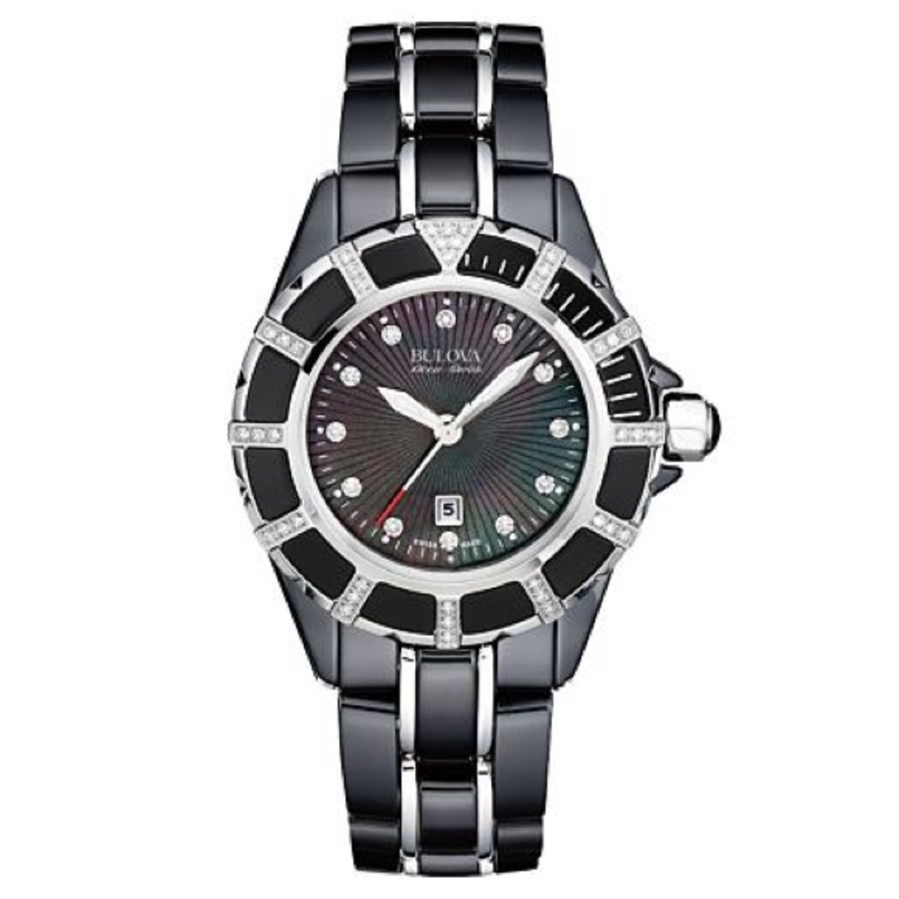 Limited edition black ceramic diamond watch